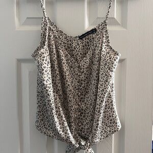 Leopard Print Spaghetti Strap Top